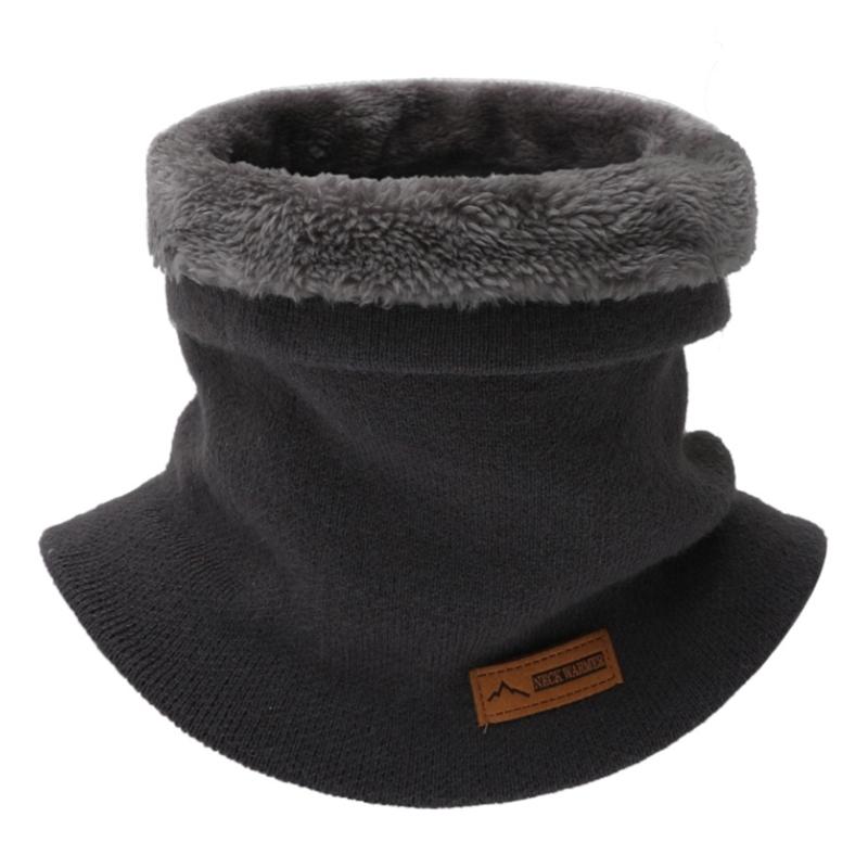 Inner Plush Neck Warmer Winter Neck Windproof Scarf for Woman Face Cover Scarf