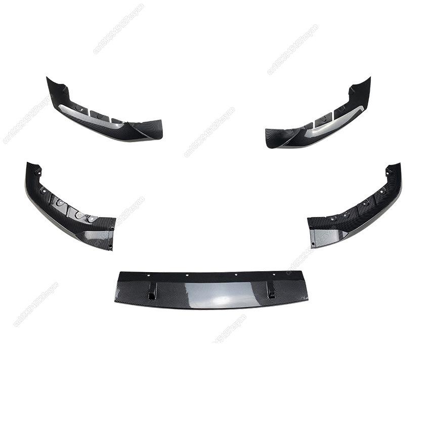 Car Front Bumper Lip Spoiler Splitter Diffuser For BMW 5 Series G30 G31 520i 530i 540i M-Sport 2017-2020 Bodykits Tuning Black
