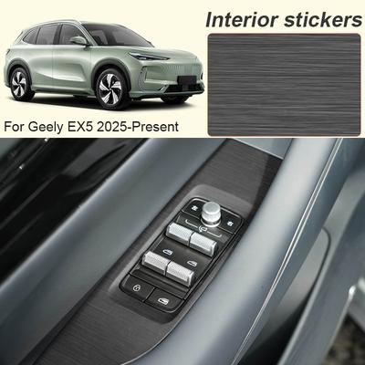 For Geely EX5 2025-Present LHD Car Carbon Interior Sticker Window Lifting Panel Decal Gear Door Protective Film Auto Accessory