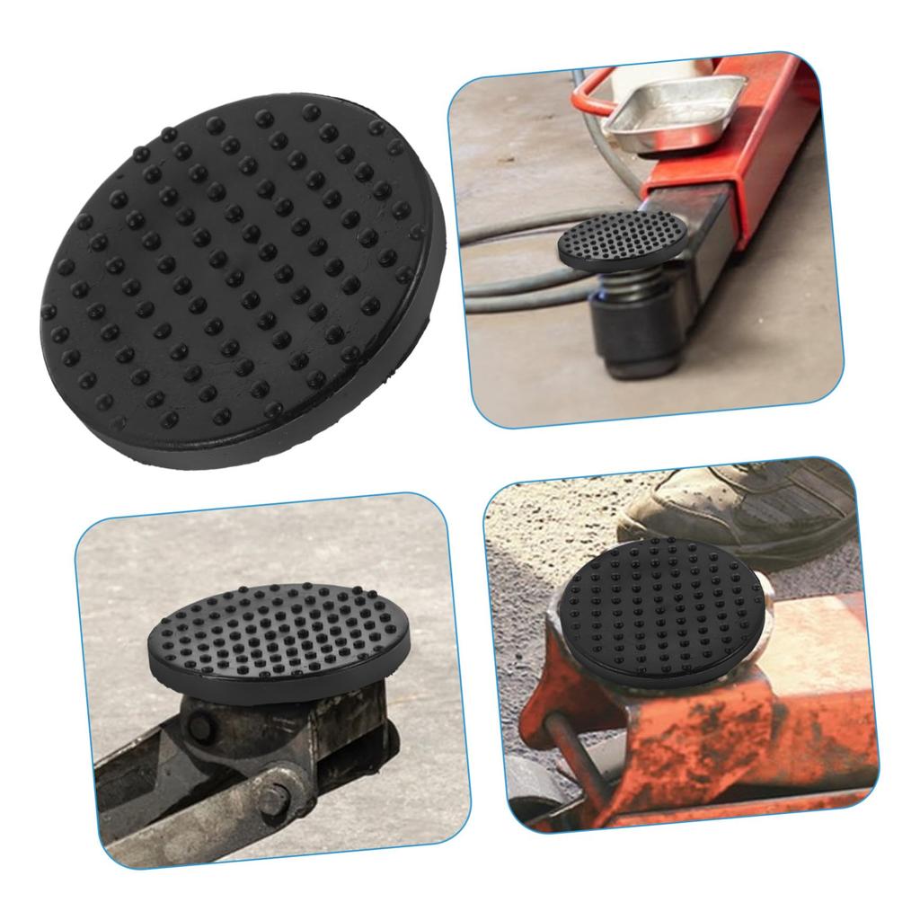 TOGEVAL Runde Gummiunterlage für Hydraulikheber, Robuster Heberadapter, Schutzpolster für Auto LKW Einfache Installation Mehrzweck-Heberfuß