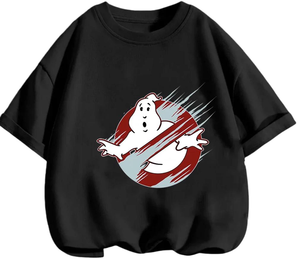 Summer Kids Crew Neck Short Sleeve T Shirt Ghostbusters Classic Cartoon Print Casual School Daily Wear Boys Girls 3 14 Yearss