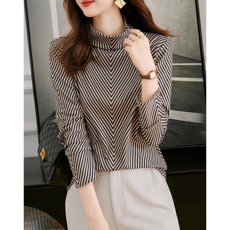 Demana Women s Minimalist Knit Stand Collar Top S