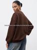 European-American Style Trendy Round Neck Hip Hop Hoodie: Autumn-Winter Edition with Unique Design and Thickened Fabric