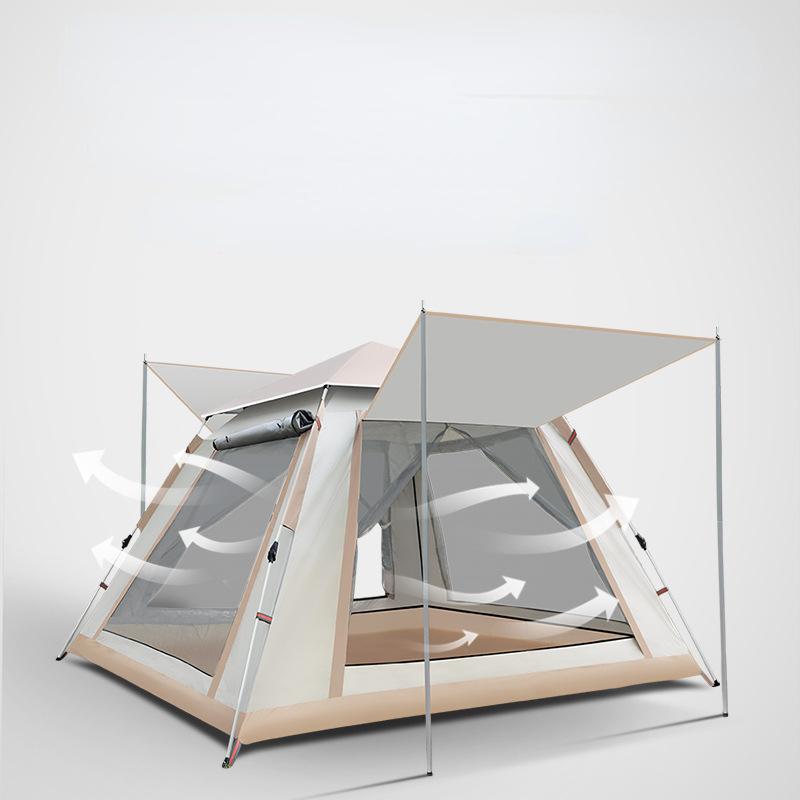 Εξωτερική σκηνή κάμπινγκ 4-6 ατόμων Αυτόματη γρήγορη ανοιγόμενη αδιάβροχη σκηνή Rainfly Οικογενειακή Στιγμιαία εγκατάσταση σκηνής Τουριστική σκηνή