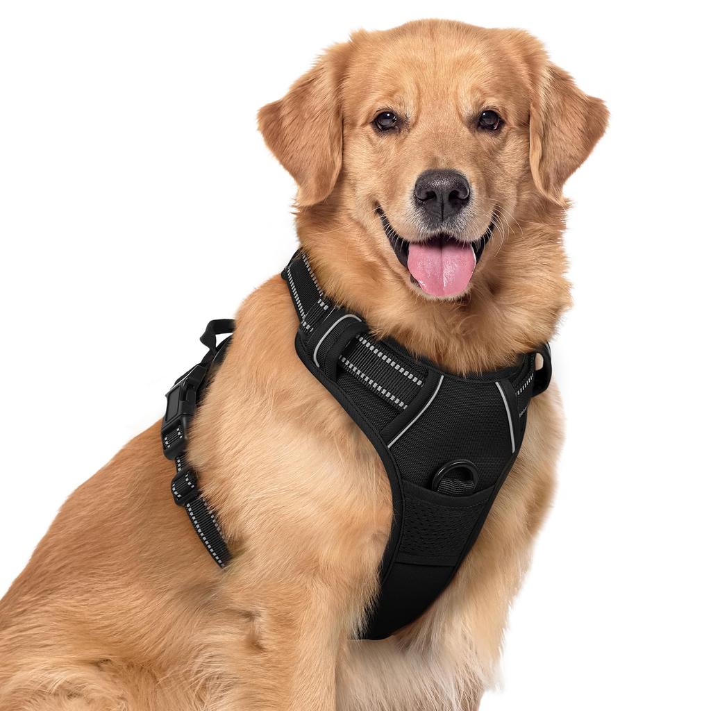 Dog harness, anti-pull, pet harness,  outdoor pet vest with 3M reflective strips, Oxford cloth material, suitable for small, medium and large dogs,