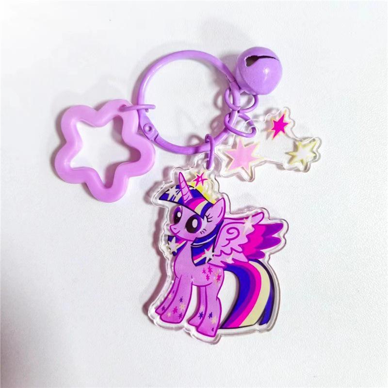 Porte-clés Pendentif Dessin Animé Mon Petit Poney - Bijoux Acryliques Mignons pour Sacs