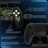 PlayVital PS5 Controller Silicone Mecha Rhino Shockproof Protective Easy Includes Thumb Grips and Compatible with Charging Black and Green Cover,