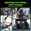 U4 Electric Bike 10.4Ah Battery 25KM/H Max Speed Front Suspension Disc Brake 3-Speed Modes 55+ Miles Range Compact Electric Bicycle with 16'' Tires