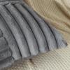 Plush Throw Pillow Cover 18x18 Inch Soft Faux Fur Striped Cushion Cover Machine Washable Fluffy Pillowcase for Sofa Living Room Bedroom Decor