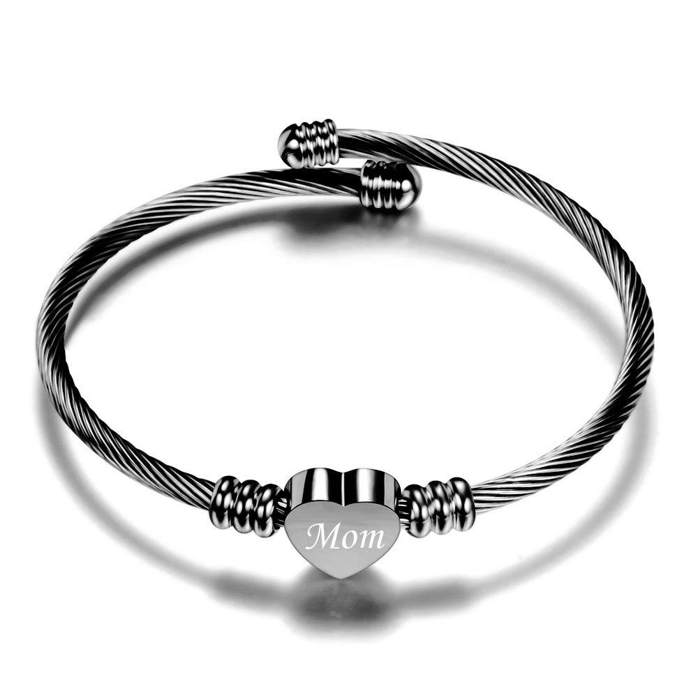 18K Gold Stainless Steel Heart Bracelet for Mom - Mother's Day Special