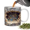 350 ml 3D-effekt bokhyllekrus Creative Space Design Keramisk krus Bibliotekkrus Bokelskere Kaffekopp Julegaver til lesere