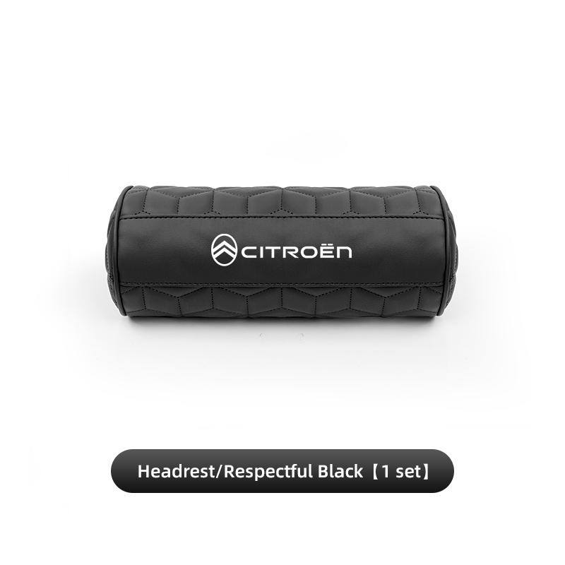 Car Headrest Pillow Leather & Memory Foam Neck Support For Citroen C4 C3 C5 C5X e-C4 X e-C3 C-Elysee Berlingo C1 C6 C2 Keychain