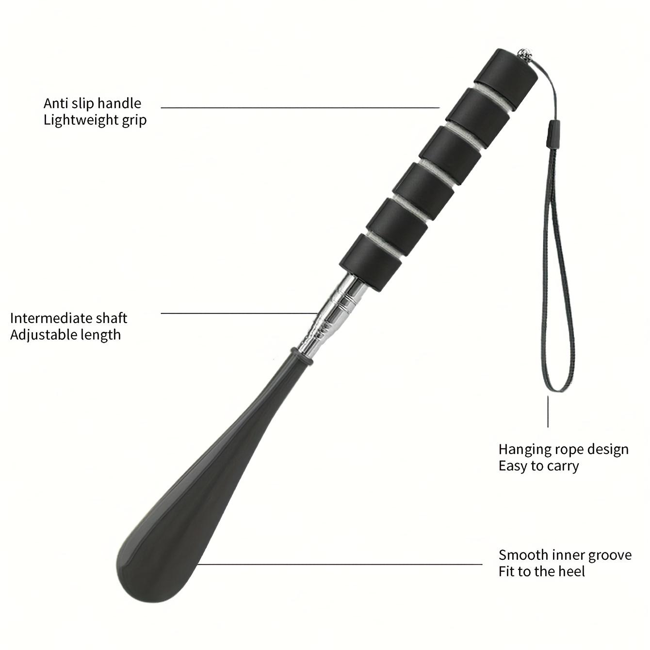 

1pc Adjustable Length Shoe Horn - No Squatting/Bending Needed, Extendable Shoe Lifter with Hanging Hook, Heavy-Duty for Elderly
