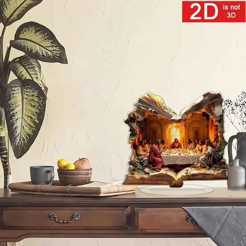 Christian Easter Desktop Decoration Believers Dinner Home Office Religious Gift Festive Tabletop Ornament for Believers