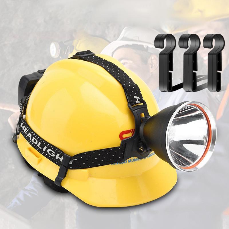 5/10Pcs Plastic Helmet Clips Attachment Head Light Clamps Black Set Headlamp Hard Hat Safety Cap Hook Outdoor Tools
