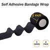 8 rolek bandaża elastycznego Bandaż samoprzylepny Bandaż elastyczny Bandaż medyczny i weterynaryjny (Czarny, 5 cm x 4,5 m)