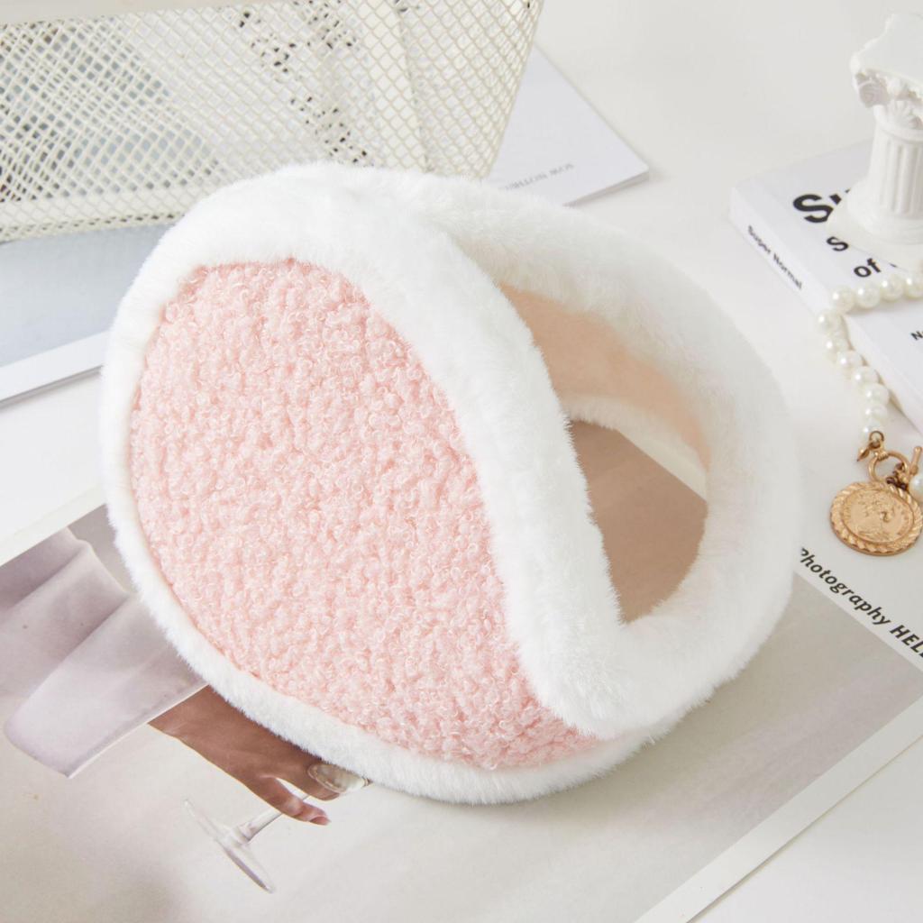 Women's Cute Winter Ear Muffs - Large, Thick, Velvet, Windproof Ear Covers for Cycling Warmth