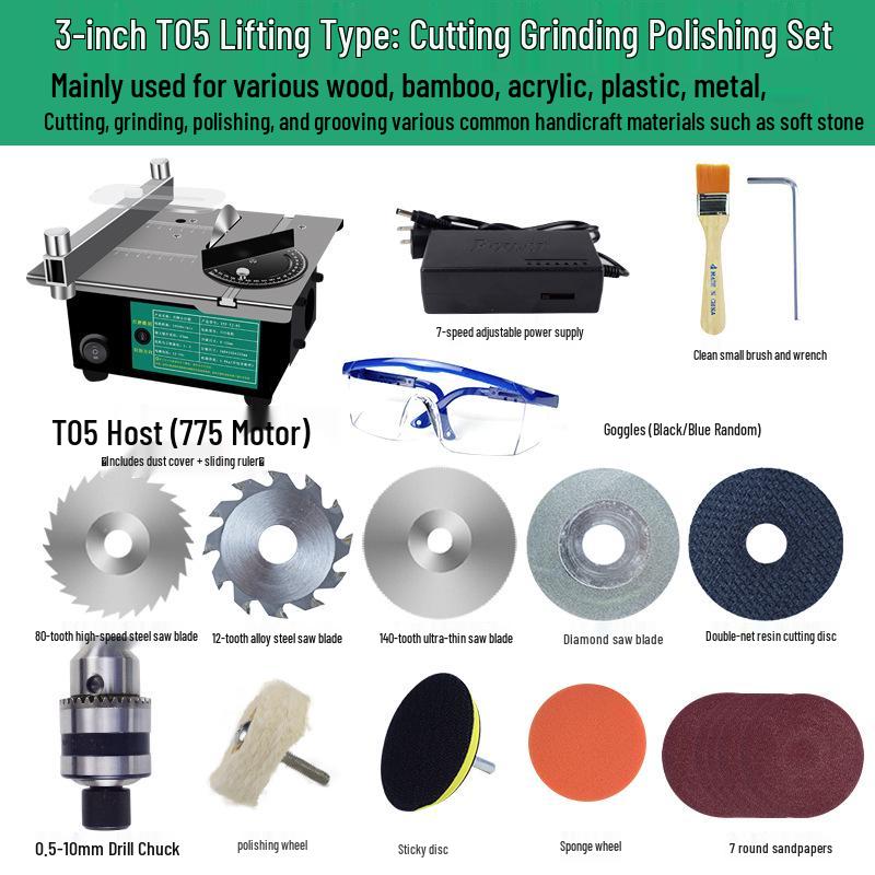 400W Compact Mini Table Saw: Multifunctional Electric Cutting Tool for Woodworking