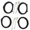 2 Pair Speaker Adapter Plates 6.5" for Honda With Harness