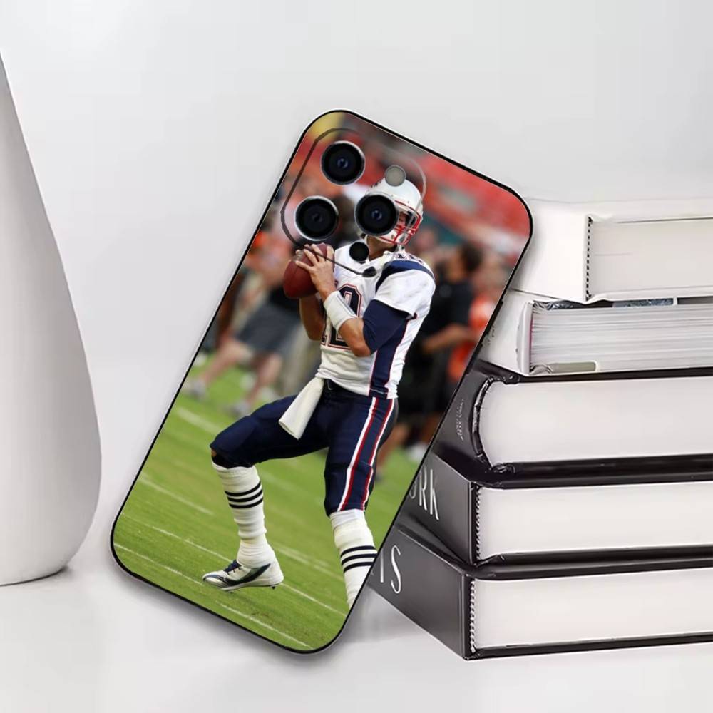 

Tom Brady Phone Case For iPhone17,16,15,14,13,12,11 Plus,Pro Soft Silicone Black Cover iPhone14ProMax