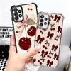 Cherry Bow Sweet Soft Phone Case For Samsung A17 A27 A07 A37 A57 A16 A56 A15 A55 A14 A54 A13 A53 A26 A36 A25 A35 A24 A34 A23 A33