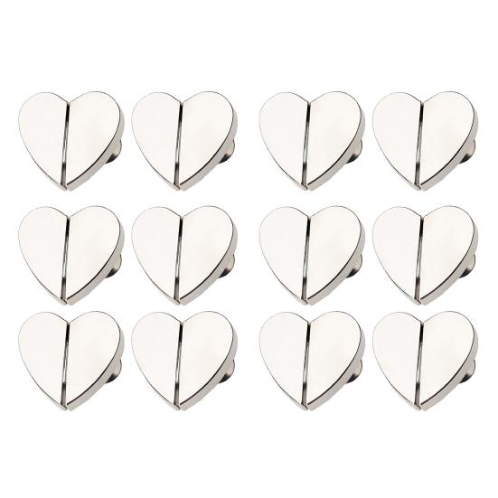 2/4/12/20Pcs Love Heart Curtain Magnet Closure Prevent Light Leaking Magnetic Curtain Clip Heavy Duty Alloy Thin Drapery Curtain Weight Magnet Holder