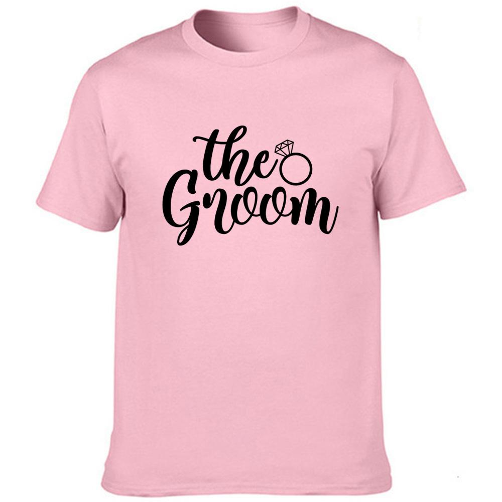 Hipster Men Wedding Party T Shirt Team Groom Letter Print Graphic Husband Harajuku T Shirts Male