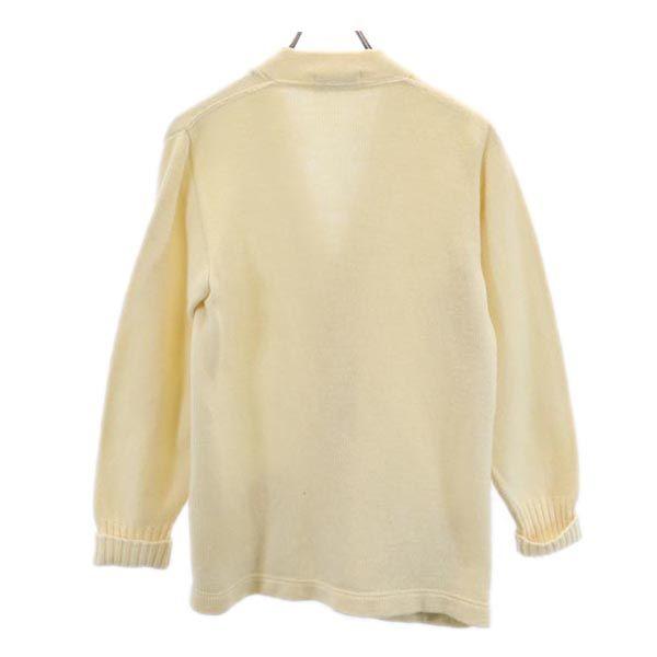 IMPERIAL 70s vintage wool Long sleeve knit cardigan 38 Ivory sweater Men's Used