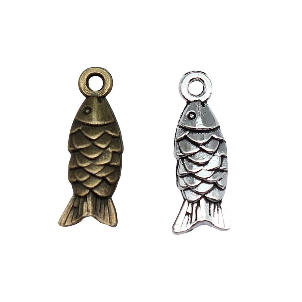 Fisch-Anhänger Vintage Legierung Anhänger Für DIY Schmuck Meeres-Thema Bastelbedarf