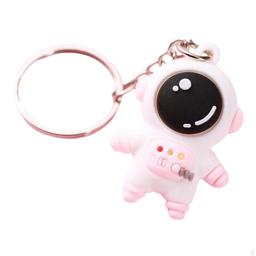 Astronaut Keychain Car Keys Holder Keyring Cartoon Figure Pendant for Shoulder Bag Anniversary Gifts