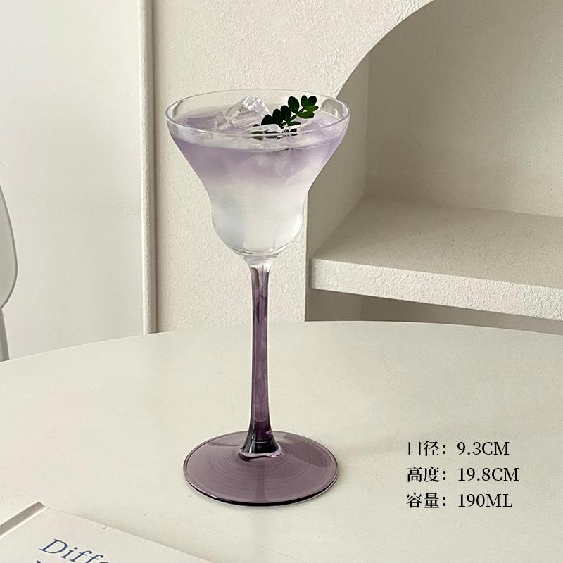 Premium Glass Cup Home Light Luxury Creative Art Slightly Tipsy Cocktail Champagne Cocktail Glass