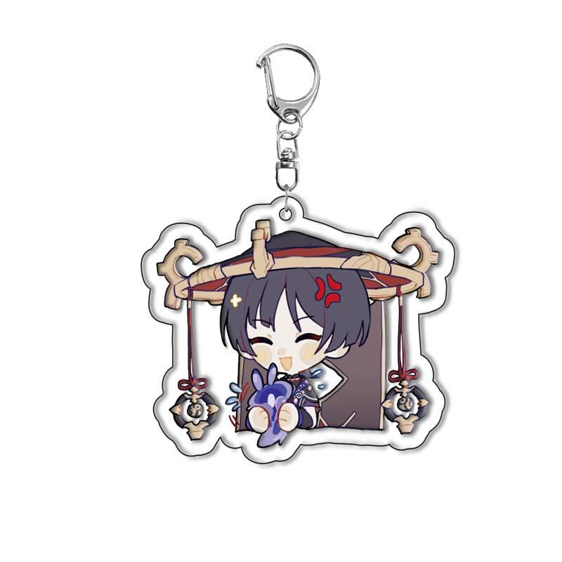 

Genshin Impact Traveler Wanderer Klee Scaramouche Acrylic Keychain Game Figure Collectible Anime Merchandise Lightweight Carry Portable Cute Mini 5.5cm