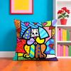 Romero BBritto Singer Pillow Case Pillow Case Plush Fabric Soft Double Sided Print Home Sofa High Quality Cushion