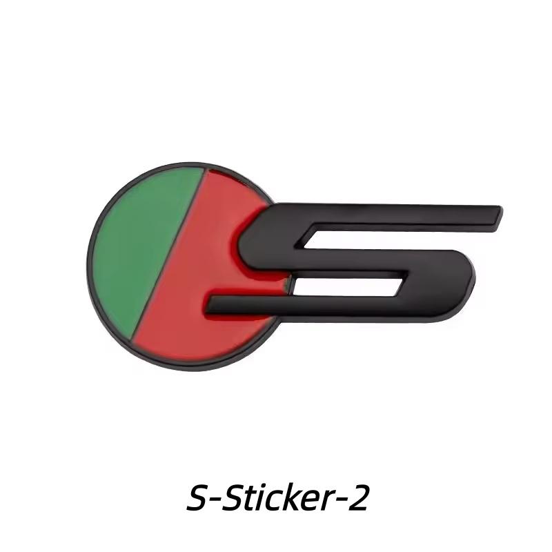 3D Metal S R Logo Car Front Grille Side Fender Rear Trunk Emblem Badge Decals for X-TYPE F-TYPE XE XF XJ XJR XFR Accessories