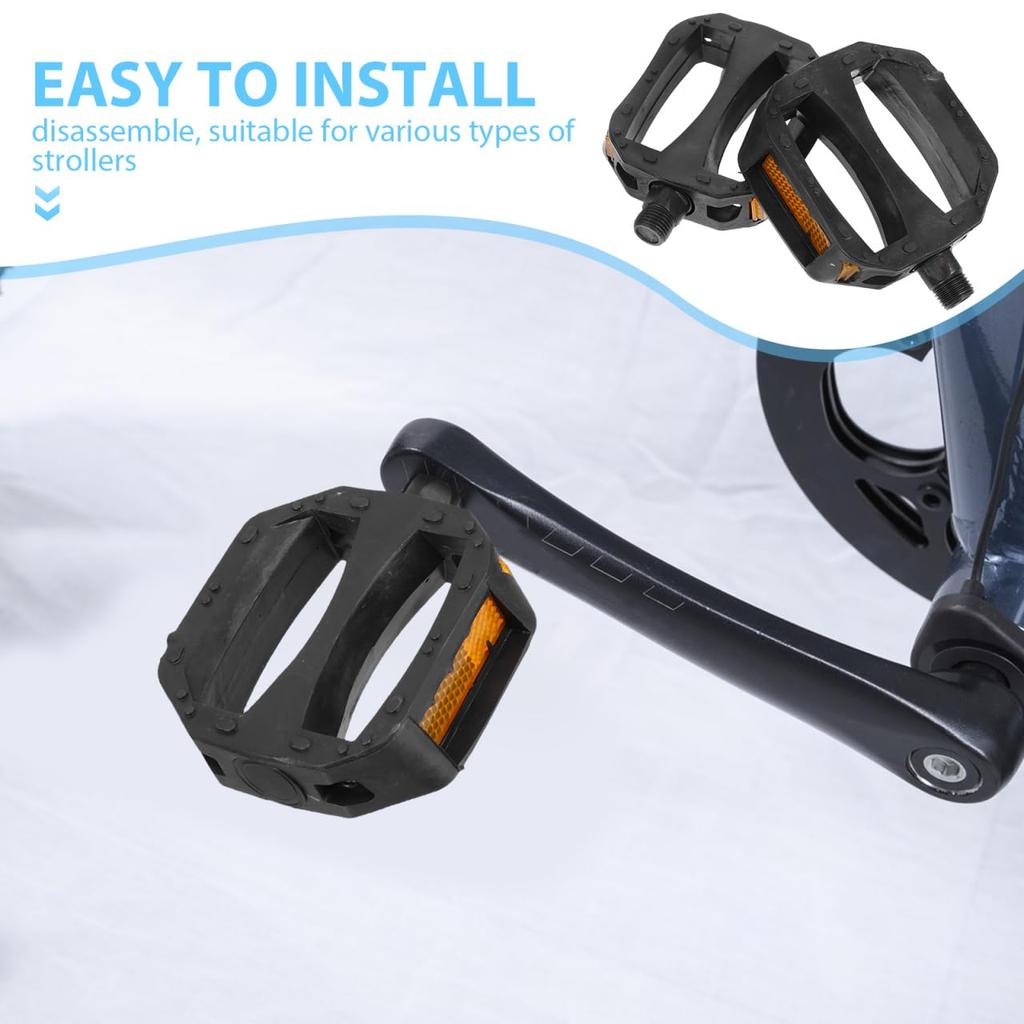 Sosoport Children's Bicycle Pedals Made of Non-Slip Plastic, Wide Compatibility,