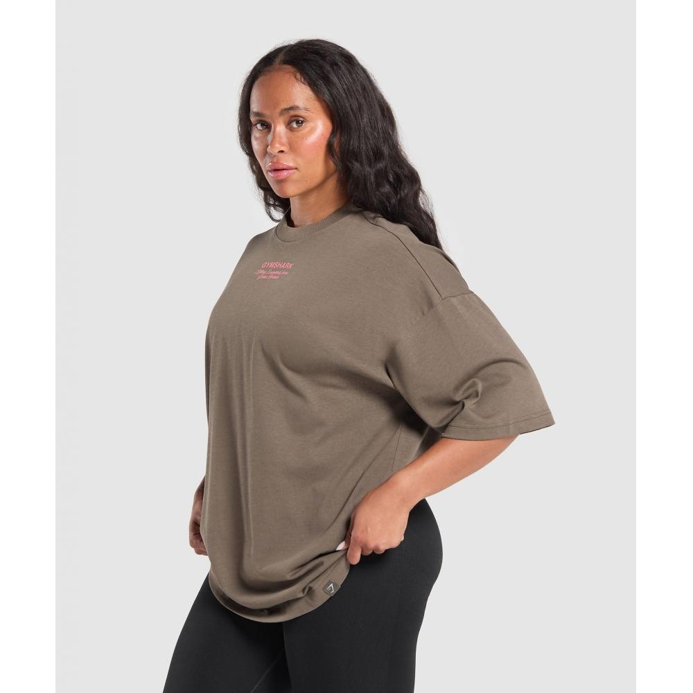 Gymshark BriTish Iron HeavyweighT T shirT  Camo Brown Null B2b1p Nby9