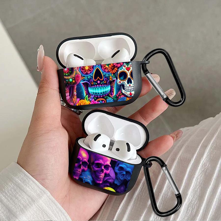 Case For Airpods Pro3 3 Pro Pro2 1 4 2 Earphone Cases Cover Richly Colored Skeletons