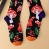 European and American Fashion Color Printing Women Socks Women with Mushrooms Spring Women Socks.