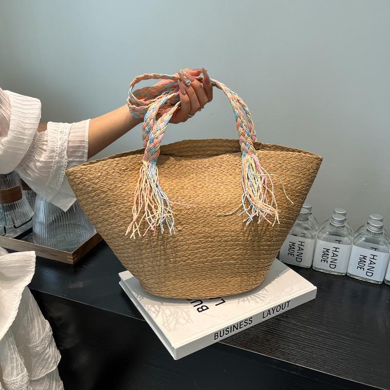 Holiday Style Woven Big Bag Women's New Trendy Fashion Underarm Straw Bag Summer Commuter Tote Bag