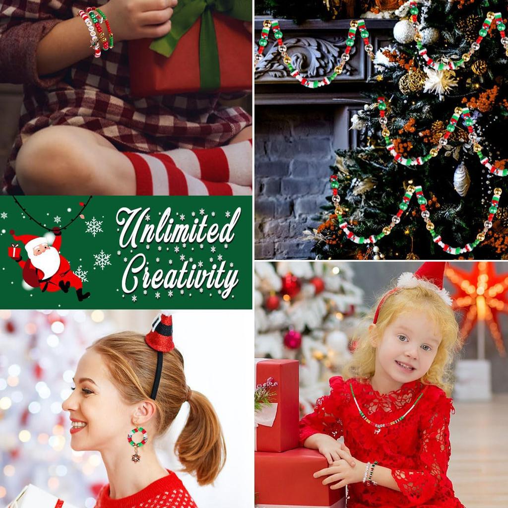 Christmas Diy Soft Pottery Beaded Bracelet Handicraft Friendship Bracelet Making Jewelry Set