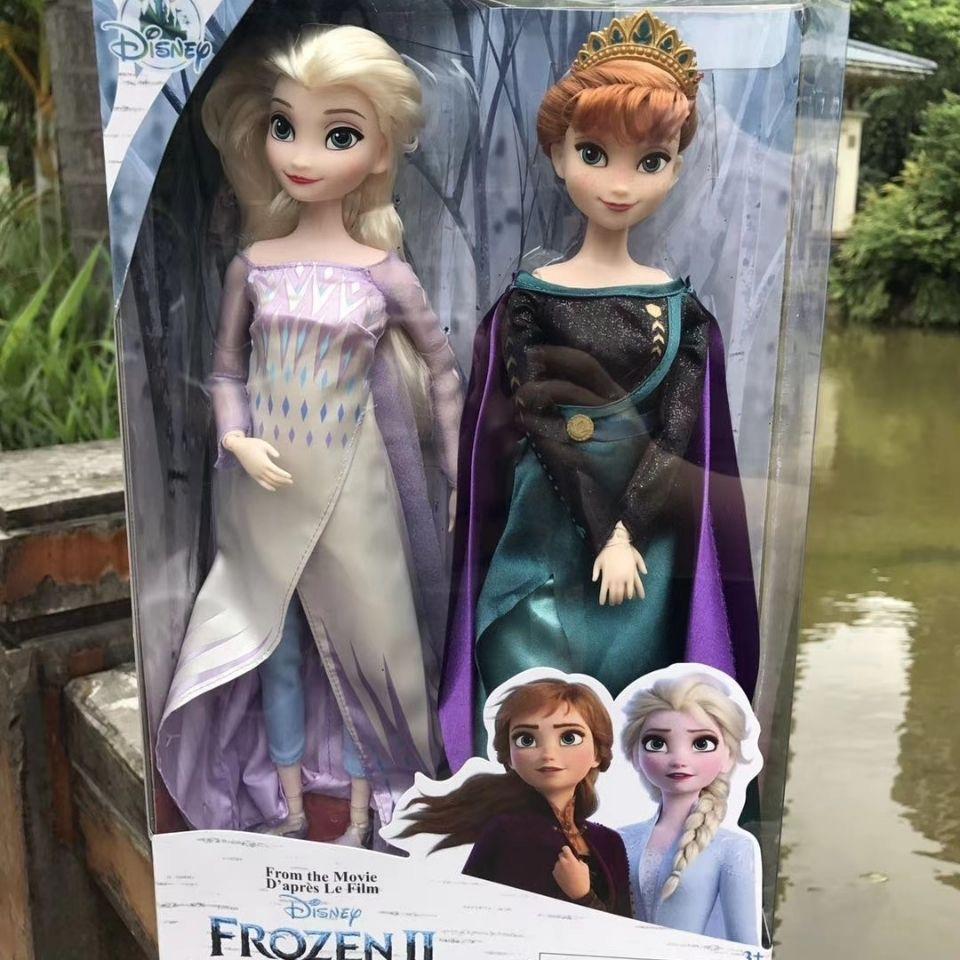Set de Muñecas Elsa y Anna de Frozen 2, Figuras Articuladas Posables de la Reina Invernal en la Coronación, Juguete de Cumpleaños para Niñas