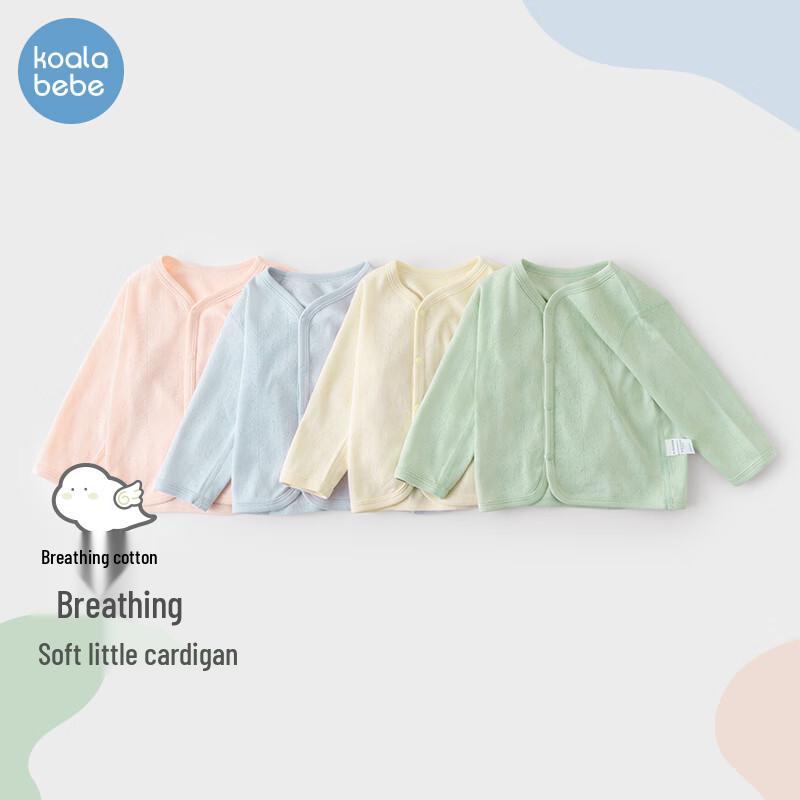 Koala Bib Baby Breathable Cotton Jacquard Four Seasons Cardigan 100