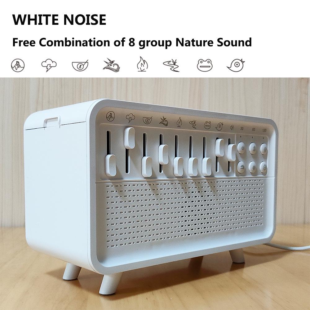 Sleep Aid White Noise & Aroma Diffuser: Calms Nerves, Improves Sleep, Night Light Humidifier.