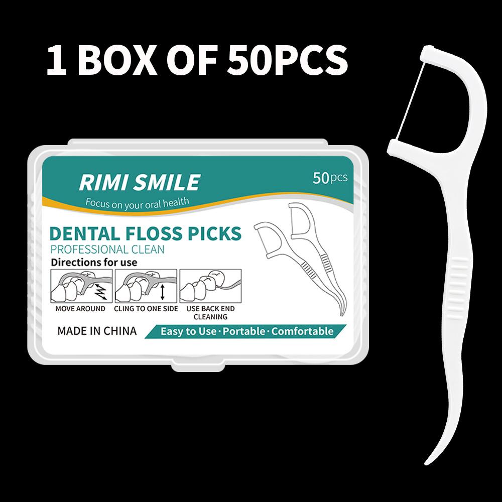 50/100/200PCS Dental Floss Toothpicks | Durable Smooth Floss Sticks for Home & Travel Teeth Cleaning