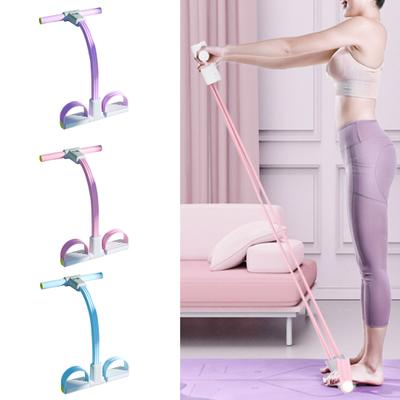 Pedal Ankle Puller with Counter 4/6-Tube LED Display Resistance Band with Handle Elastic Yoga Sit-up Pull Rope Men Pedal