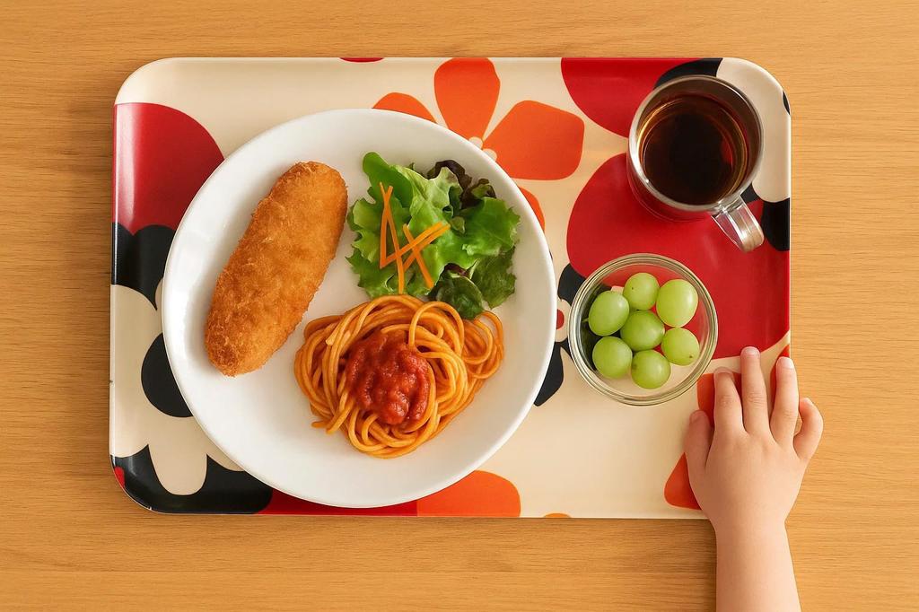 Tatsucraft NR Lunch Tray, Medium, 33cm, Web Original Model, Nordic Style, Fuhura Blue, Non-Slip, Microwave-Safe, Tray, Stylish Plastic, Available In