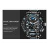 Men's Fashion Watch, Outdoor Sports Analog Digital Waterproof Electronic Watch, LED Backlight Multifunction Chronograph with Date, Alarm, Stopwatch,