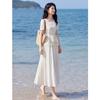 Elegant Lace Patchwork Top & Skirt Set