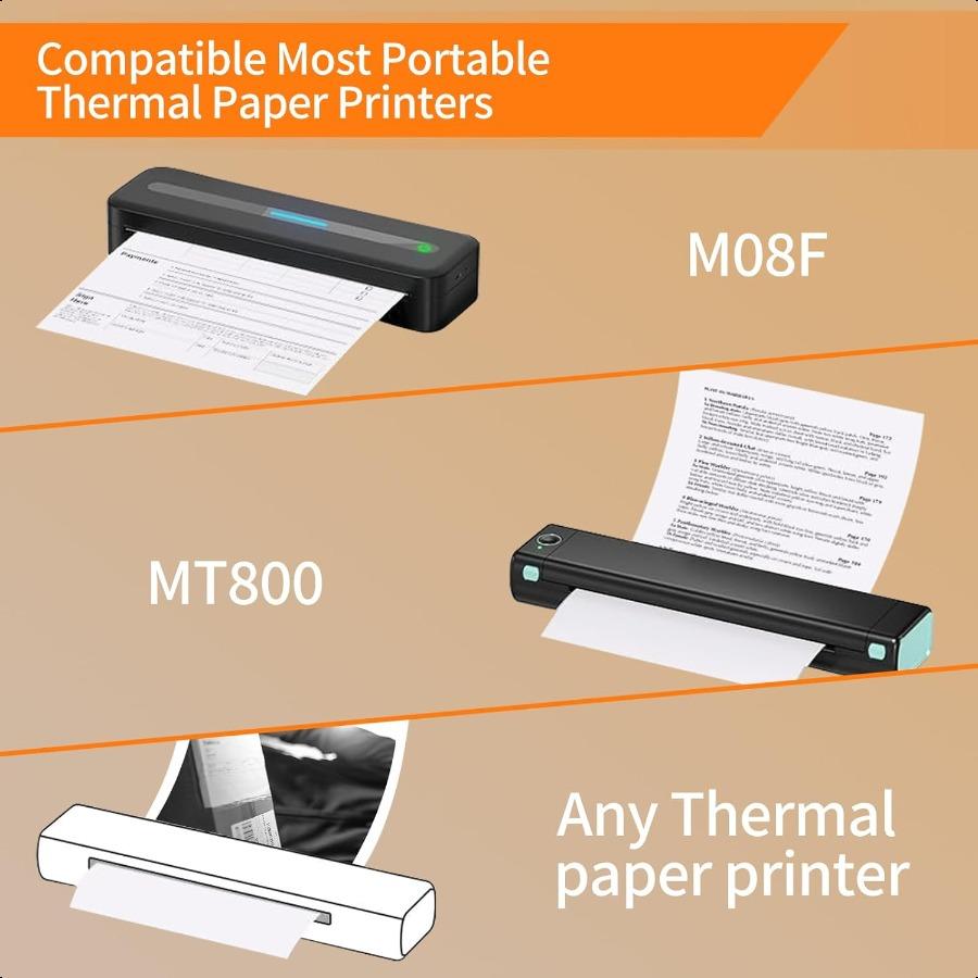 Thermal Printer Paper 8.5 x 11 Thermal Papers Continuous Thermal Printer Paper Multipurpose Thermal Paper for JADENS Itari M08F