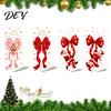 Static Glass Stickers Sticker, Christmas Theme Bow Pattern Print, Removable Non Adhesive Window Film Electrostatic PVC for Home And Store Doors Santa